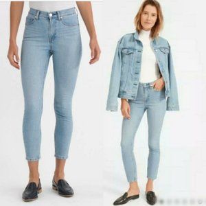 Everlane High-Rise Skinny Jeans in Light Blue Wash